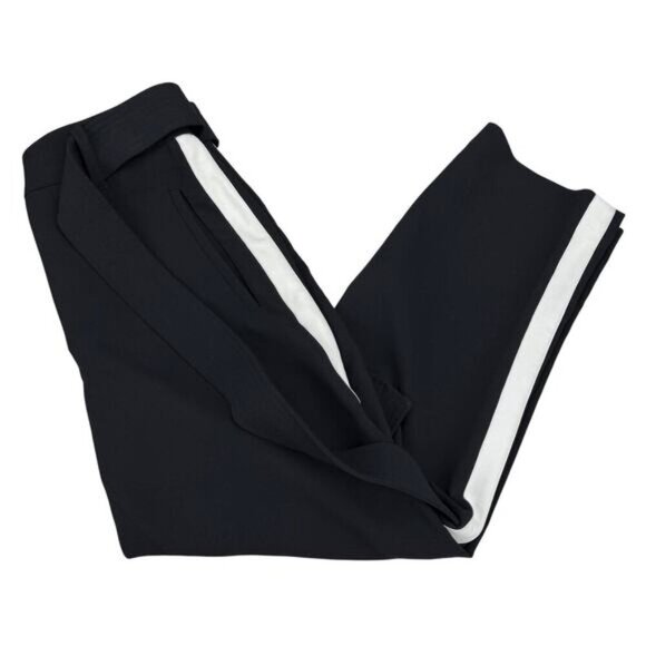 WILFRED Aritzia Jallade Pant Sz 2 Black White Side Stripes - Picture 2 of 6